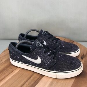 Nike SB Zoom Janoski Canvas Speckle Black White Skate Shoes 375361-012 Mens 10.5